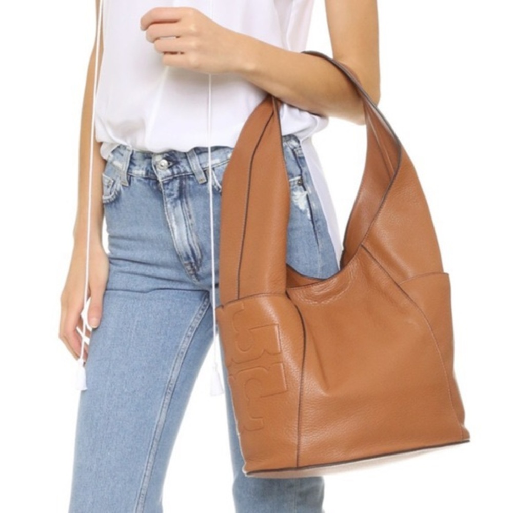 Tory Burch Bombe T Leather Hobo
